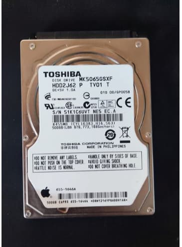 Disque dur 2.5 pouce Toshiba 500Go MK5065GSFX